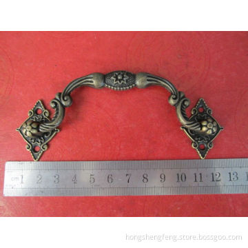 Retro Style Anti-Brass Color Zinc Alloy Handles for Wooden Box